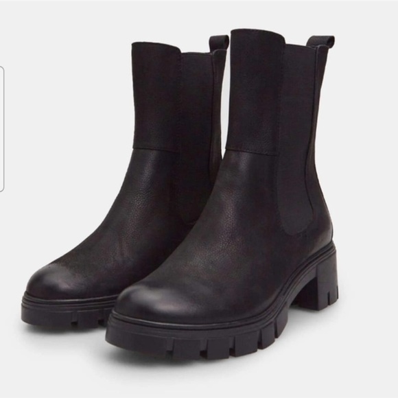 Saks Fifth Avenue Shoes - Saks Fifth Avenue | Black Leather Combat Boots